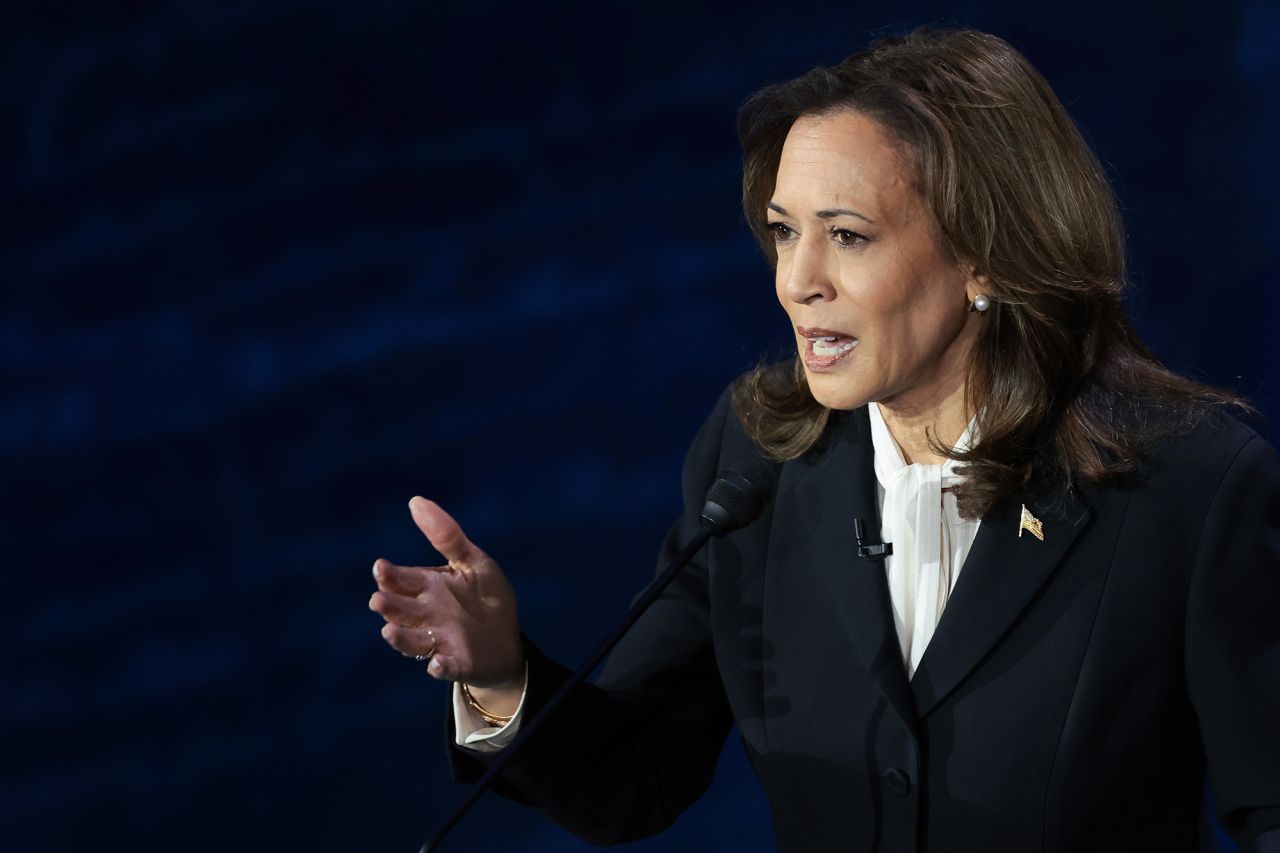 Vice President Kamala Harris debates former President Donald Trump at The National Constitution Center on September 10 in Philadelphia.