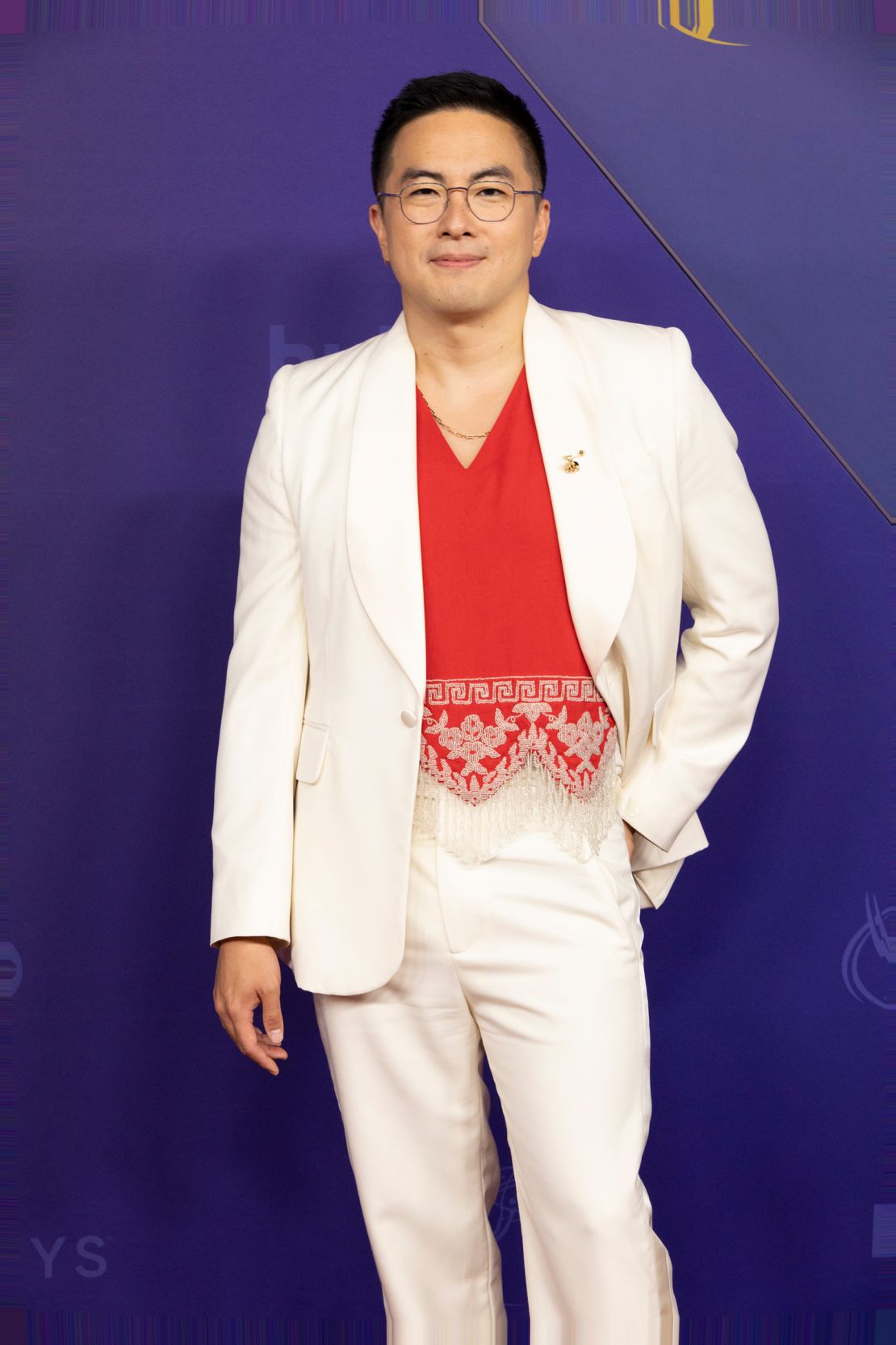 "Saturday Night Live" star Bowen Yang in a look by Bode.