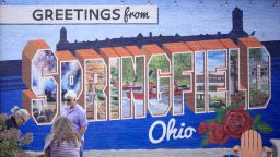 SPRINGFIELD, OHIO - SEPTEMBER 16: A mural is displayed in an alley downtown on September 16, 2024 in Springfield, Ohio. Springfield, home to a large Haitian community, was thrust into the national spotlight after former President Donald Trump made claims during the presidential debate against Vice President Kamala Harris, accusing members of the immigrant community of eating the pets of local residents. The claims, which have since been called into question, have been circulating online and in the news media, and in the days following the debate local institutions have faced multiple bomb threats. (Photo by Luke Sharrett/Getty Images)