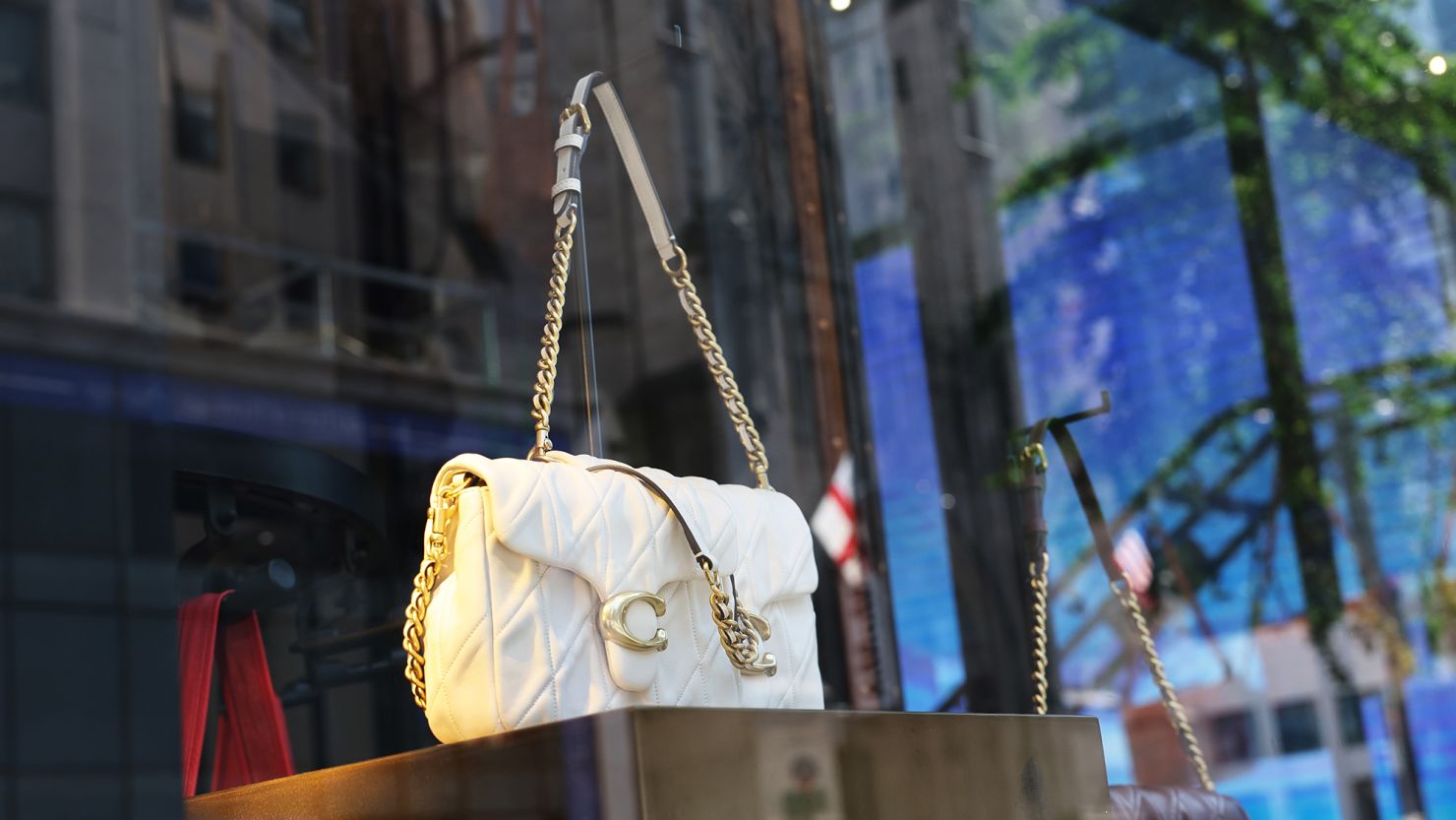 A Coach bag is seen on display at a store on September 13, 2024 in New York City.