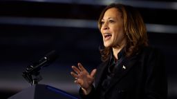 WILKES BARRE, PENNSYLVANIA - SEPTEMBER 13: Democratic presidential nominee, Vice President Kamala Harris holds a campaign rally at the McHale Athletic Center on September 13, 2024 in Wilkes Barre, Pennsylvania. Harris and her opponent Republican nominee, former President Donald Trump have been holding events across Pennsylvania, a crucial battleground state in the 2024 election.  (Photo by Chip Somodevilla/Getty Images)