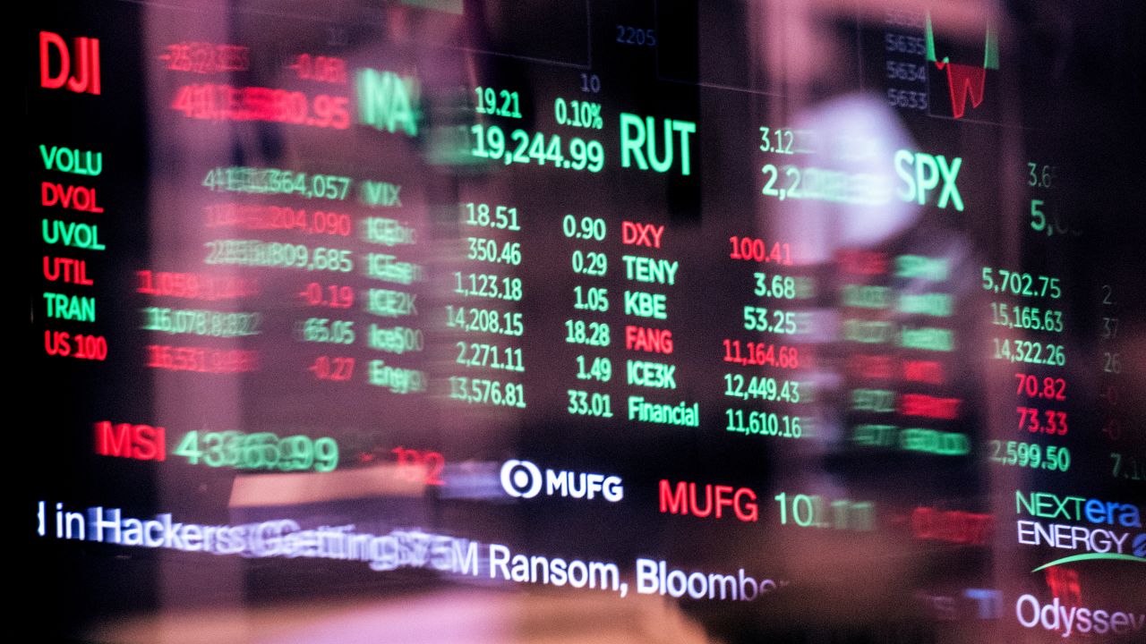 NEW YORK, NEW YORK - SEPTEMBER 18: An electronic board displays stock prices at the New York Stock Exchange on September 18, 2024 in New York City. The Federal Reserve is expected to announce its first interest rate cut since March 2020. (Photo by Stephanie Keith/Getty Images)