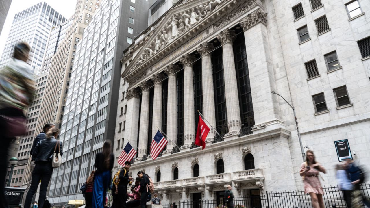 NEW YORK, NEW YORK - SEPTEMBER 18: An exterior view of the New York Stock Exchange on September 18, 2024 in New York City. The Federal Reserve is expected to announce its first interest rate cut since March 2020. (Photo by Stephanie Keith/Getty Images)