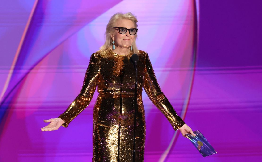 Speaking onstage at the 76th Emmy Awards, Candice Bergen compared Republican vice presidential nominee JD Vance's "childless cat ladies" remark to Quayle's "Murphy Brown" speech in 1992.