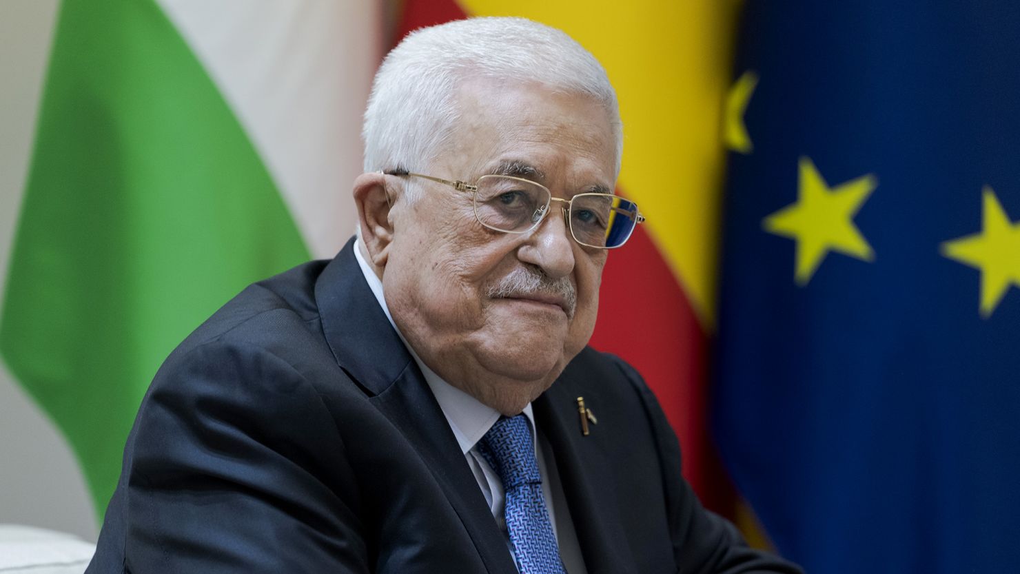 Palestinian Authority (PA) President Mahmoud Abbas during a press conference at the Moncloa Palace in Madrid, Spain on September 19, 2024.