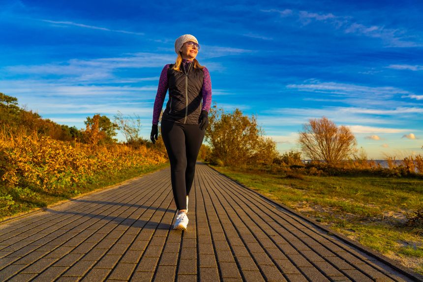 Walking outdoors may protect older adults from higher blood pressure, a 2007 study found. The activity also reduces anxiety and connects you with nature.