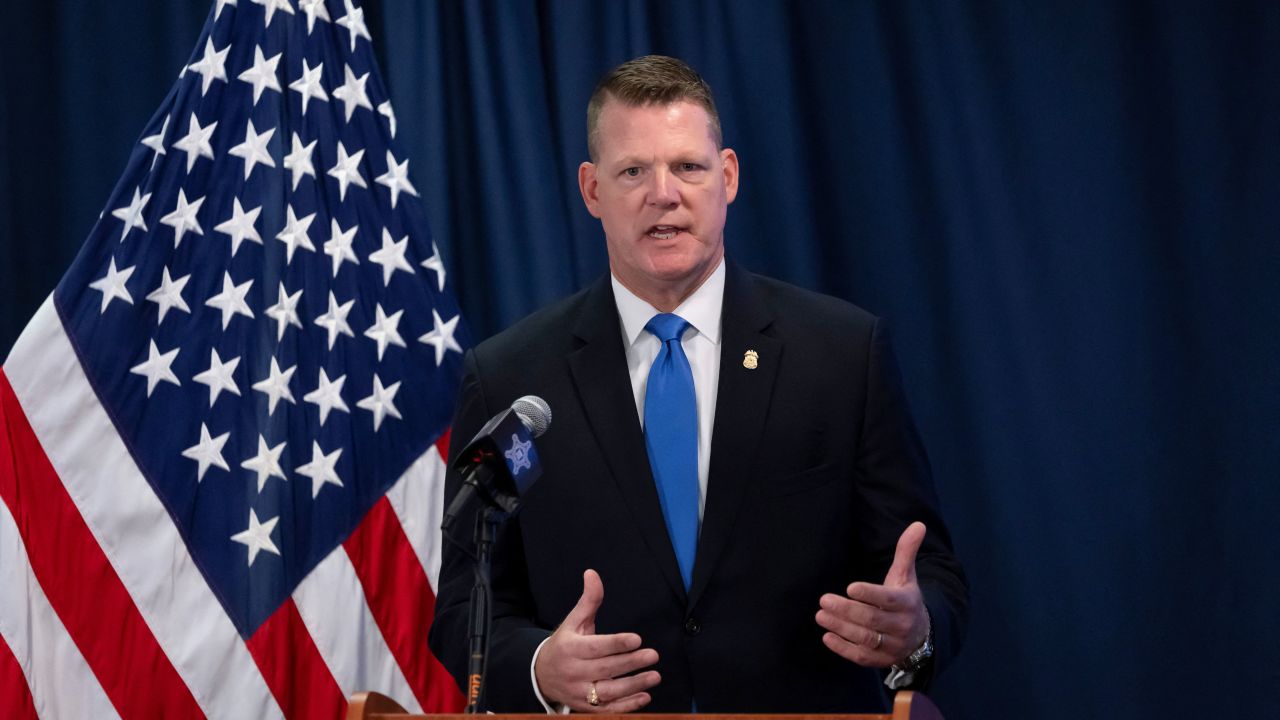 US Secret Service Acting Director Ronald Rowe speaks during a press conference in Washington, DC, on September 20, 2024. The Secret Service on September 20 detailed a litany of security failures uncovered by its review of the attempted assassination of former US President Donald Trump in Butler, Pennsylvania, on July 13, 2024. The review "identified deficiencies in the advanced planning and its implementation by Secret Service personnel," Rowe said. (Photo by Ben Curtis / POOL / AFP) (Photo by BEN CURTIS/POOL/AFP via Getty Images)