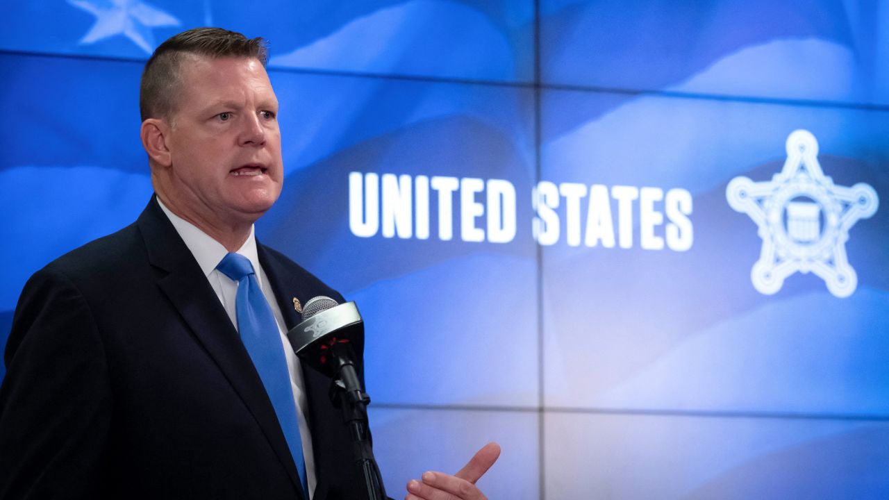 US Secret Service Acting Director Ronald Rowe speaks during a press conference in Washington, DC, on September 20, 2024. The Secret Service on September 20 detailed a litany of security failures uncovered by its review of the attempted assassination of former US President Donald Trump in Butler, Pennsylvania, on July 13, 2024. The review "identified deficiencies in the advanced planning and its implementation by Secret Service personnel," Rowe said. (Photo by Ben Curtis / POOL / AFP) (Photo by BEN CURTIS/POOL/AFP via Getty Images)