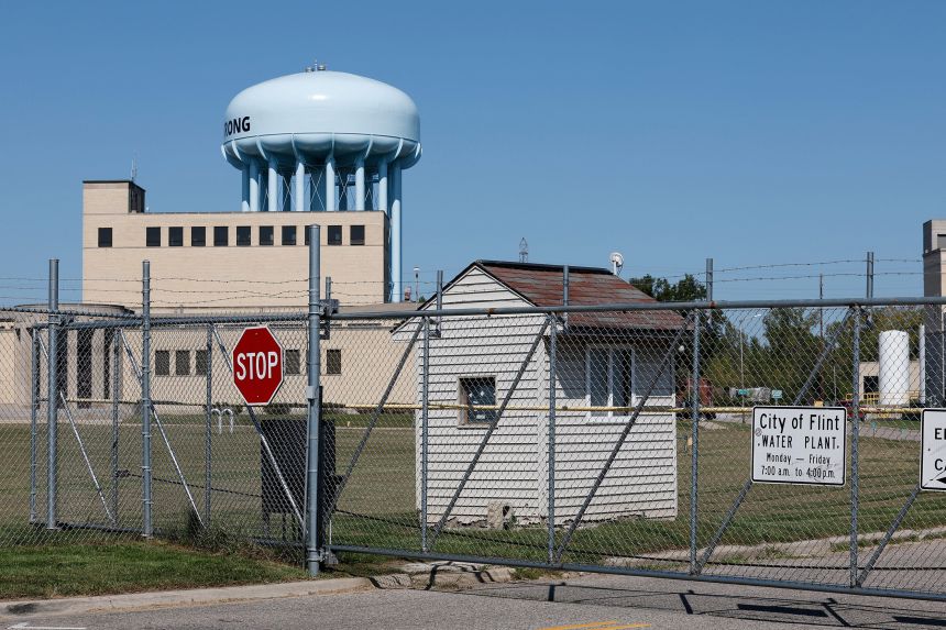 The City of Flint Water Department in Flint, Michigan, is pictured on September 17, 2024.