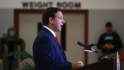 WEST PALM BEACH, FLORIDA - SEPTEMBER 17: Florida Gov. Ron DeSantis speaks during a press conference regarding an apparent assassination attempt of former President Donald Trump on September 17, 2024 in West Palm Beach, Florida. The Governor announced that the State of Florida's law enforcement will do their own investigation into the incident, which the FBI said "appears to be an attempted assassination of former President Trump' while he was golfing at Trump International Golf Club.  (Photo by Joe Raedle/Getty Images)