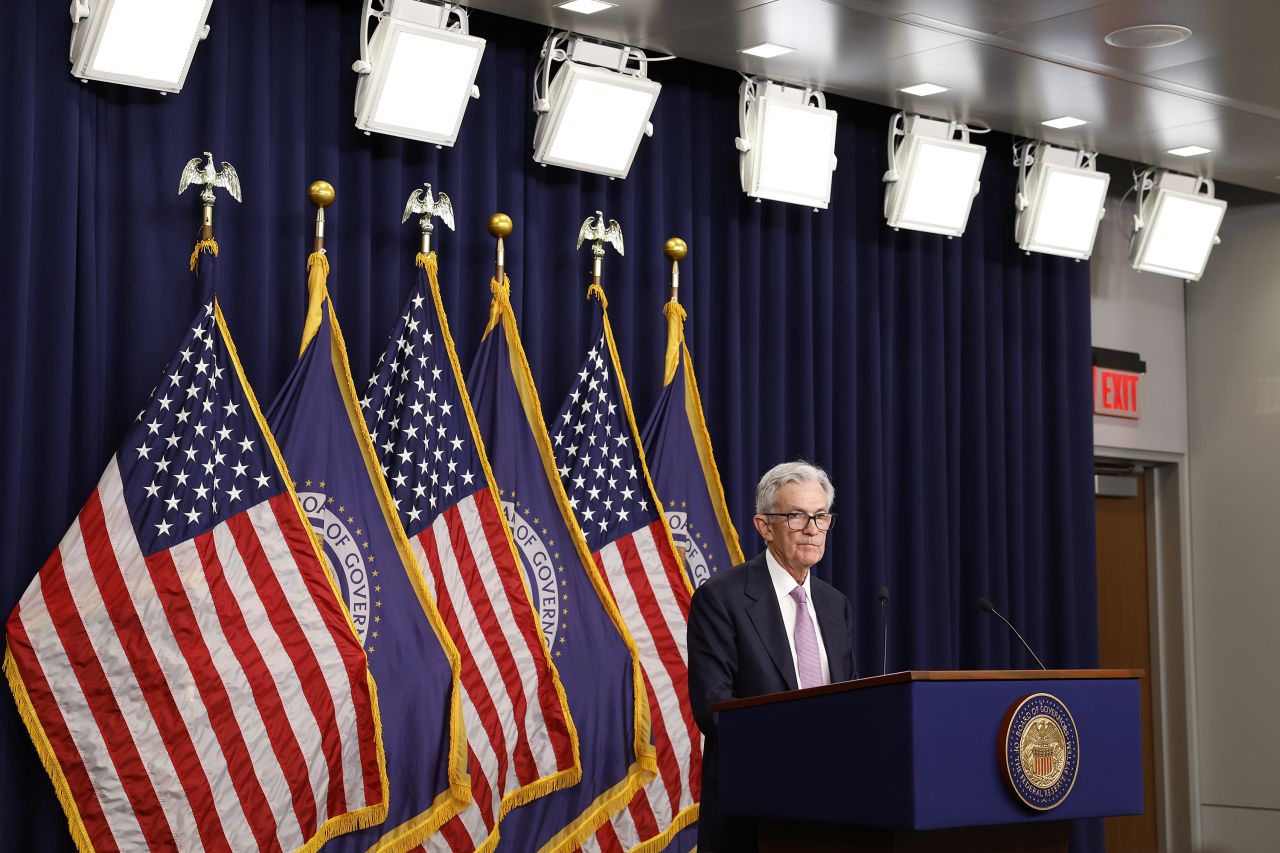 Federal Reserve Chairman Jerome Powell speaks during a news conference following the September meeting of the Federal Open Market Committee at the William McChesney Martin Jr. Federal Reserve Board Building on September 18, 2024 in Washington, DC.