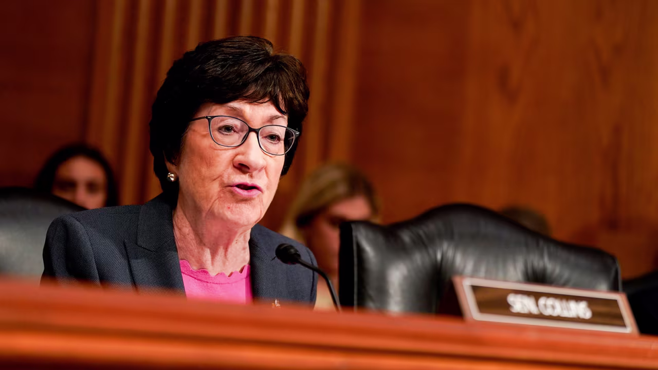 Senator Susan Collins speaks during a Senate Health, Education, Labor, and Pensions Committee hearing on Tuesday, September 24.