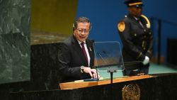 Colombia's President Gustavo Petro addresses the 79th Session of the United Nations General Assembly at the United Nations headquarters in New York City on September 24, 2024. (Photo by ANGELA WEISS / AFP) (Photo by ANGELA WEISS/AFP via Getty Images)