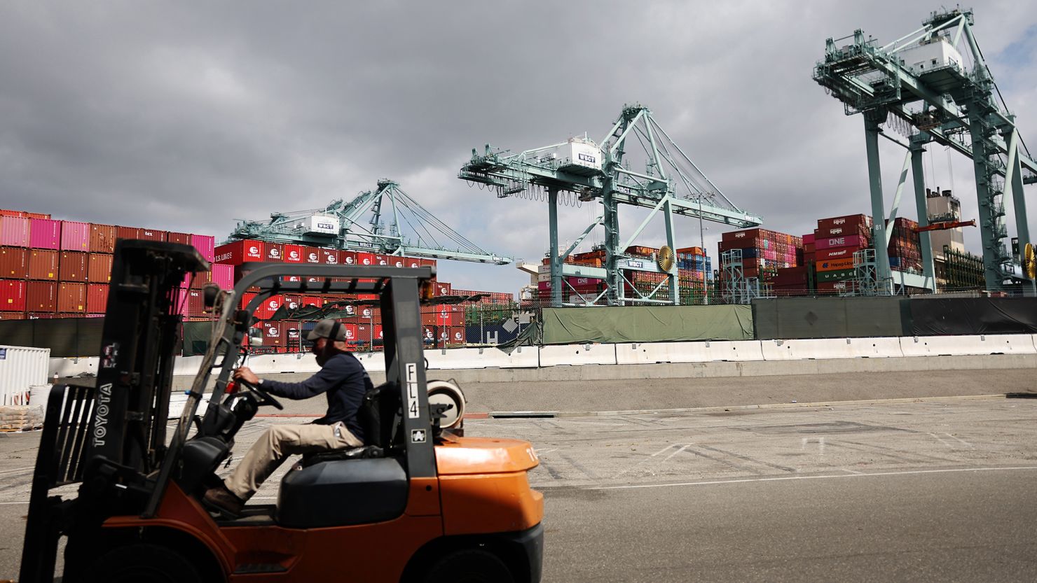 The Port of Los Angeles pictured<strong> </strong>in September 2024.