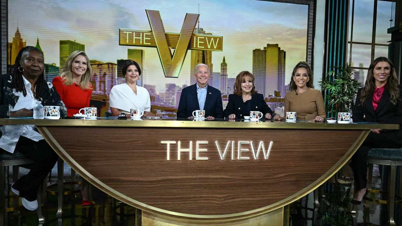 US President Joe Biden appears on ABC's "The View" on Wednesday.