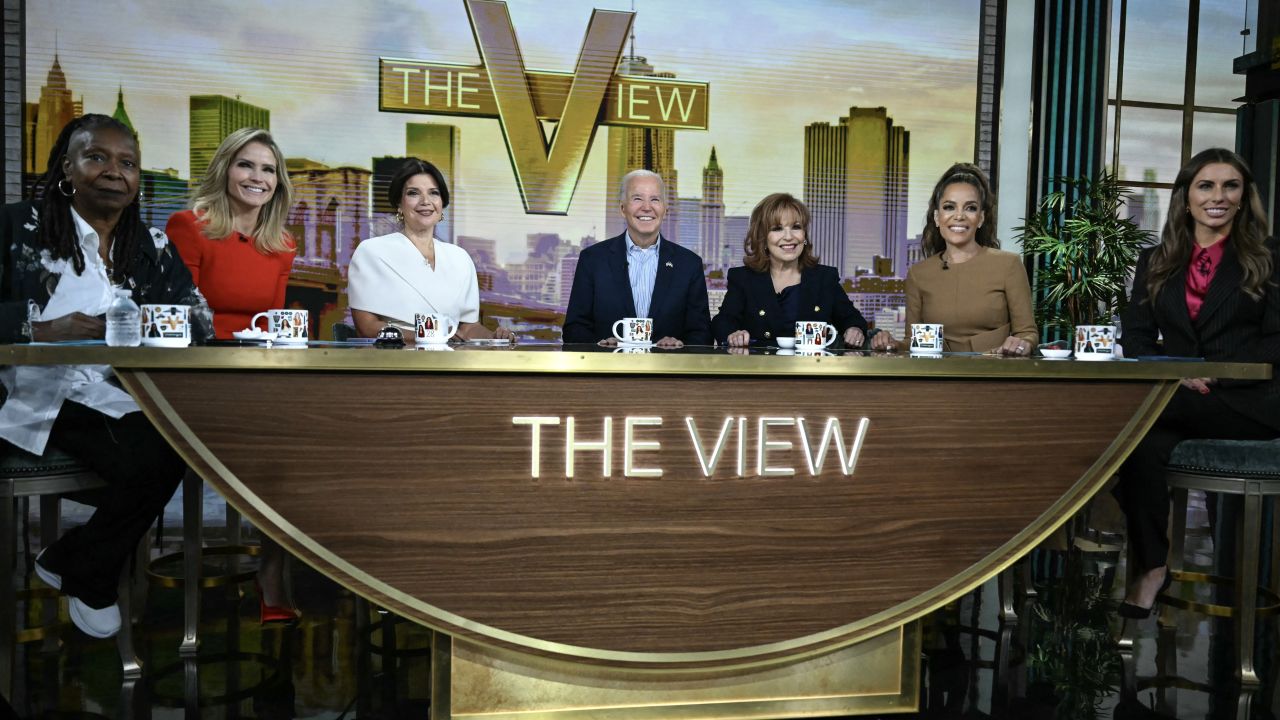 US President Joe Biden appears on ABC's "The View" on Wednesday.