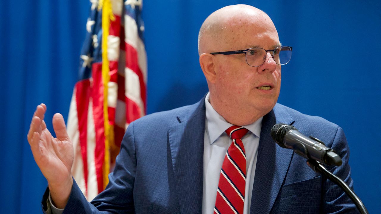 Maryland GOP Senate candidate Larry Hogan speaks during a campaign event in Silver Spring, Maryland, on September 19.