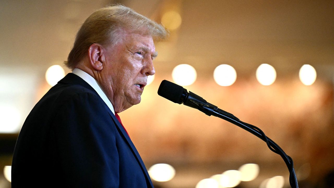 Former US President and Republican presidential candidate Donald Trump delivers remarks to the press at Trump Tower in New York City on September 26, 2024. (Photo by ANGELA WEISS / AFP) (Photo by ANGELA WEISS/AFP via Getty Images)