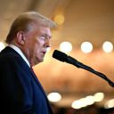 Former US President and Republican presidential candidate Donald Trump delivers remarks to the press at Trump Tower in New York City on September 26, 2024. (Photo by ANGELA WEISS / AFP) (Photo by ANGELA WEISS/AFP via Getty Images)
