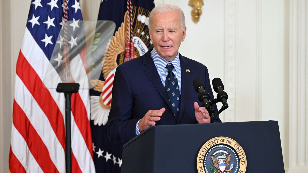 President Joe Biden delivers remarks on gun violence in the East Room of the White House on Thursday, September 26.