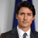 Canadian Prime Minister Justin Trudeau looks on during a press conference with French President Emmanuel Macron in Montreal, Canada, on September 26, 2024. (Photo by Ludovic MARIN / AFP) (Photo by LUDOVIC MARIN/AFP via Getty Images)