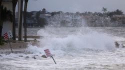 ST PETE BEACH, FLORIDA - SEPTEMBER 26: Waves from the Gulf of Mexico crash on shore as Hurricane Helene churns offshore on September 26, 2024 in St. Pete Beach, Florida. Later today, Helene is forecast to become a major hurricane, bringing the potential for deadly storm surges, flooding rain, and destructive hurricane-force winds along parts of the Florida West Coast. (Photo by Joe Raedle/Getty Images)