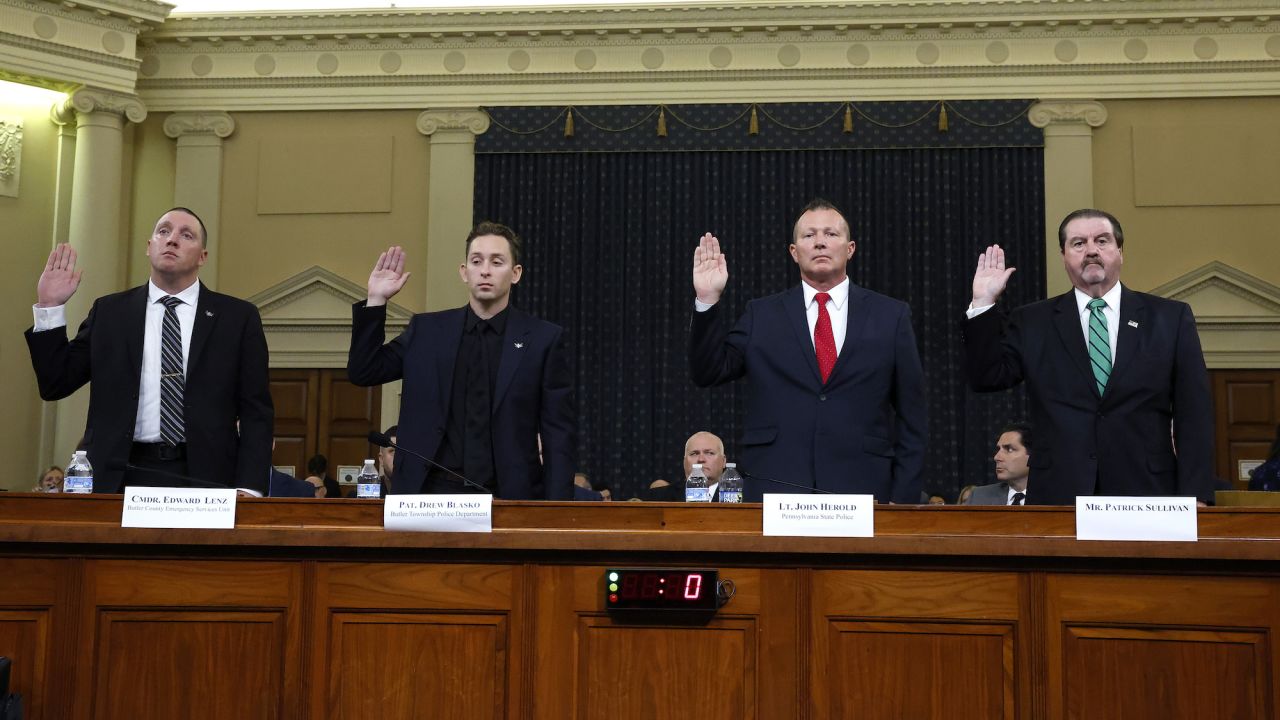 Local law enforcement from the Butler, Pennsylvania area and a former secret service agent are sworn-in Washington on Thursday.