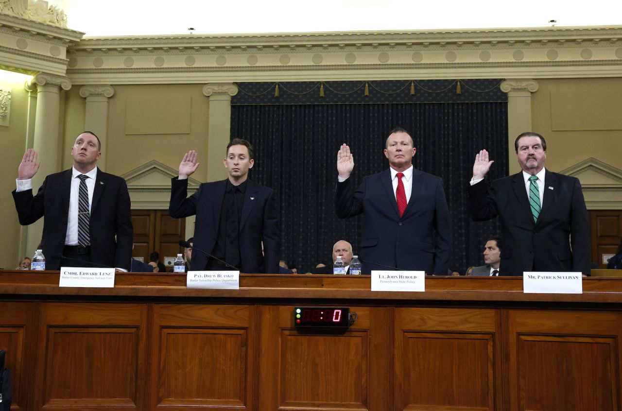 Local law enforcement from the Butler, Pennsylvania area and a former secret service agent are sworn-in Washington on Thursday.