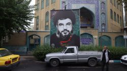 A billboard bearing a picture of Lebanon's Hezbollah leader Hassan Nasrallah, who was killed in an Israeli air strike on Beirut's southern suburbs on September 27, is displayed in Tehran on September 30, 2024. (Photo by ATTA KENARE / AFP) (Photo by ATTA KENARE/AFP via Getty Images)