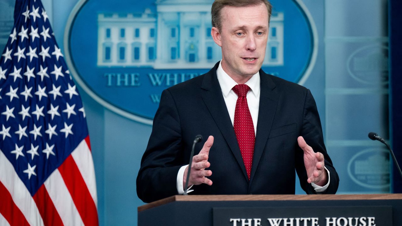 National Security Advisor Jake Sullivan speaks about the situation in Israel during the daily press briefing in the Brady Press Briefing Room of the White House in Washington, DC, on October 1, 2024. (Photo by SAUL LOEB / AFP) (Photo by SAUL LOEB/AFP via Getty Images)