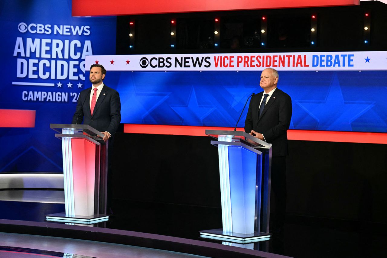 Vice presidential debate between JD Vance, Tim Walz on CBS CNN Politics