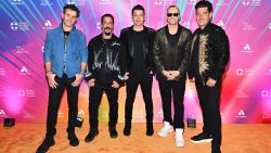 NEWARK, NEW JERSEY - SEPTEMBER 28: (L-R) Joey McIntyre, Danny Wood, Jordan Knight, Donnie Wahlberg and Jonathan Knight of New Kids On The Block attend Audacy's 11th Annual We Can Survive at Prudential Center on September 28, 2024 in Newark, New Jersey. (Photo by Roy Rochlin/Getty Images for Audacy)