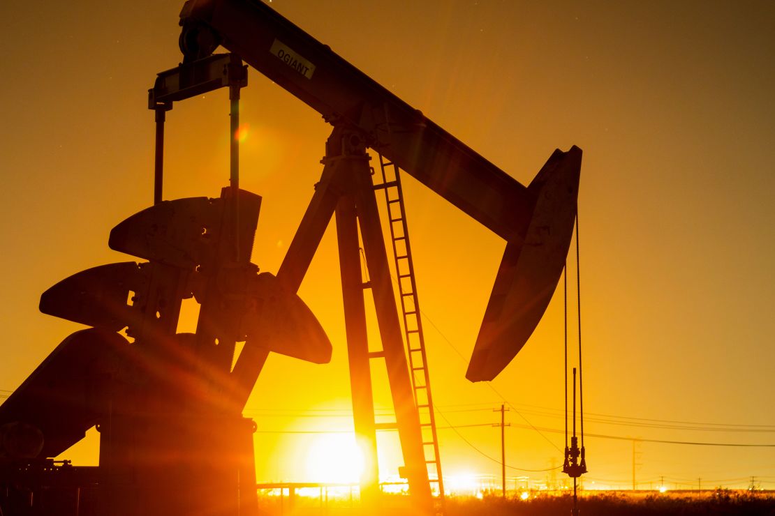 A pump jack in Midland, Texas, US, on Thursday, Oct. 3, 2024. Oil steadied following its biggest one-day jump in almost a year as fears that Israel may decide to strike Iranian crude facilities in retaliation for a missile barrage kept the market on edge. Photographer: Anthony Prieto/Bloomberg via Getty Images