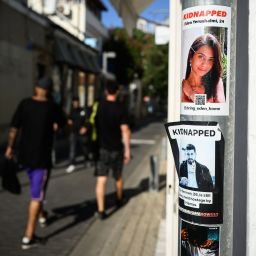 TEL AVIV ISRAEL - OCTOBER 01: Stickers calling for the return of the Israeli hostages are seen on October 01, 2024 in Tel Aviv, Israel. The United States has stated that it has intelligence that Iran is preparing to launch an imminent ballistic missile attack on Israel, following the IDF incursion into Lebanon and the recent killings of senior political figures. On October 7, 2023, members of Hamas mounted a series of attacks and raids on Israeli citizens in the Gaza Envelope border area of Israel. 251 Israelis and foreigners were kidnapped with nearly 100 still unaccounted for and 1139 people were killed. (Photo by Leon Neal/Getty Images)