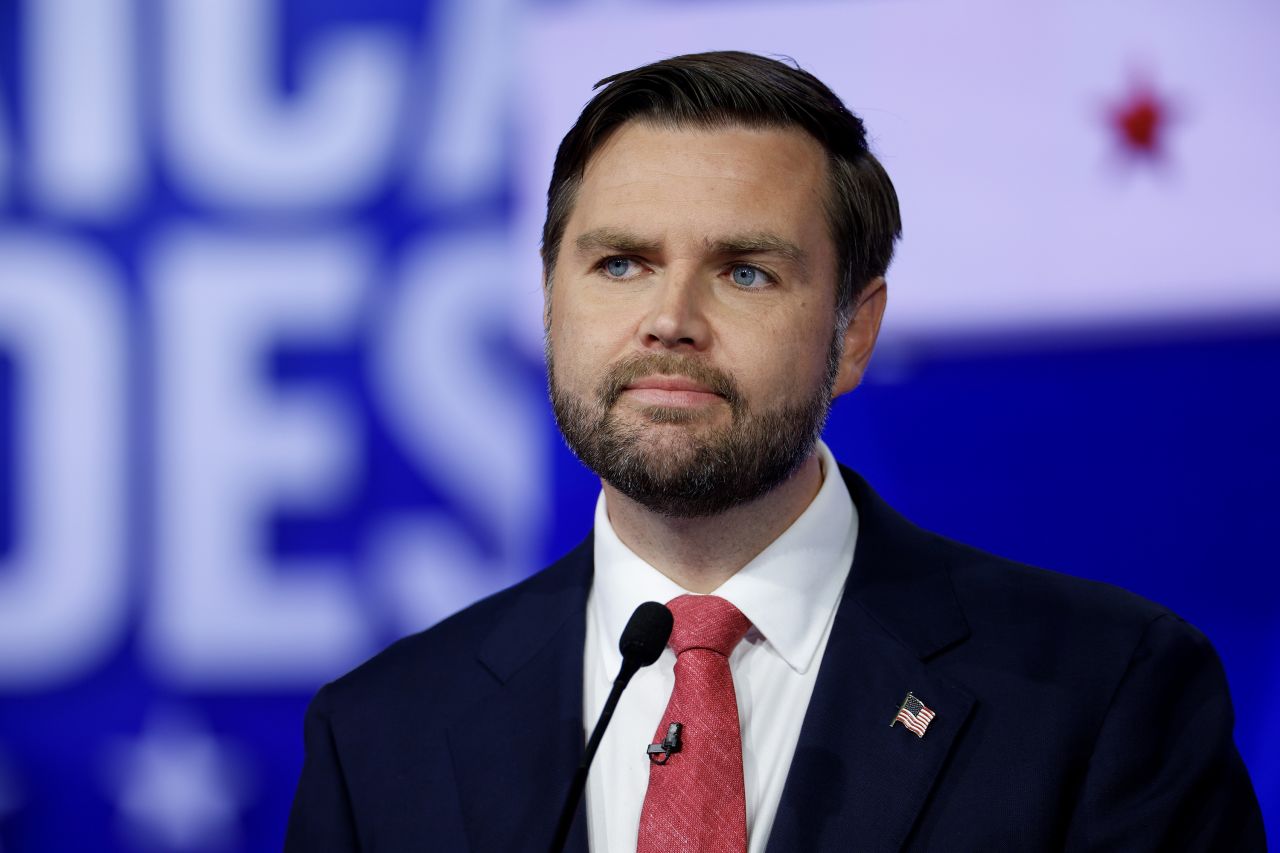 Sen. JD Vance participates in a vice presidential debate in New York on October 1.