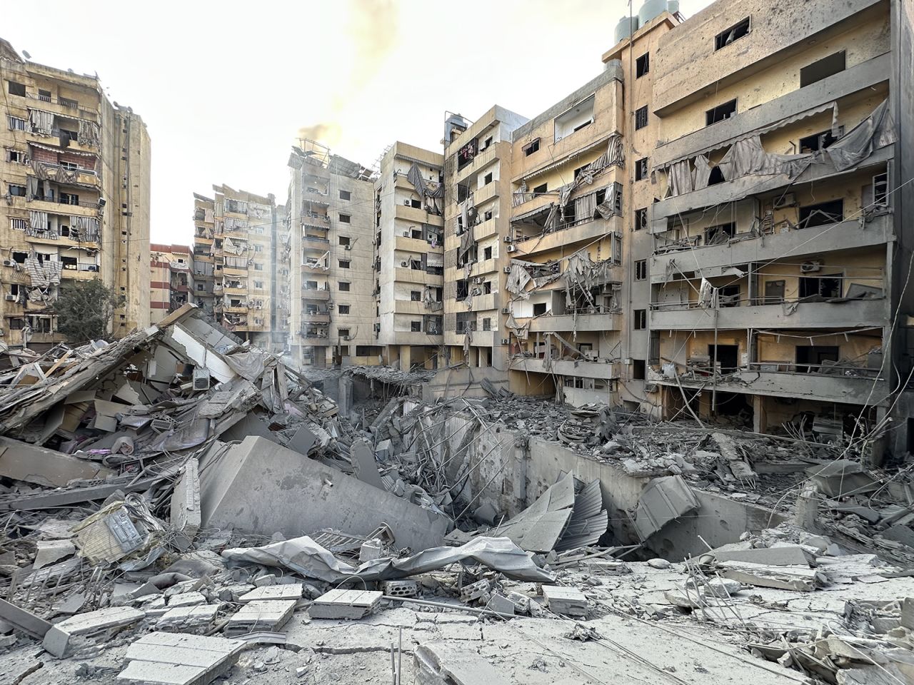 The damage in Dahiyeh neighborhood, southern Beirut, Lebanon, on October 6.