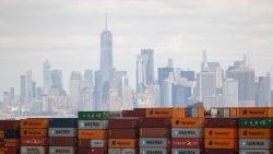 NEW YORK, NEW YORK - OCTOBER 02: A container ship sits anchored in New York Harbor as it waits for the Port of Newark to re-open after members of the International Longshoremen’s Association, or ILA, began walking off the job yesterday at 12:01 a.m. ET on October 02, 2024 in Staten Island, New York. The strike of over 50,000 workers at ports along the East Coast and Texas comes after the just-expired master contract with the United States Maritime Alliance, or USMX. Workers are striking over wages, technology, and other issues. (Photo by Spencer Platt/Getty Images)