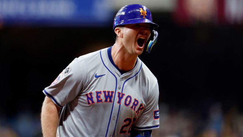 Pete Alonso’s dramatic home run in the ninth inning leads the New York Mets to defeat the Milwaukee Brewers and advance to the NLDS