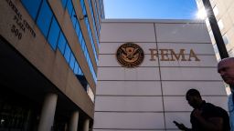 WASHINGTON, DC - OCTOBER 8: The Federal Emergency Management Agency Headquarters, in Washington is photographed on October 8, 2024 in Washington, DC. FEMA is running low on personnel, with only 9% of staff available as Hurricane Milton, with 175 mph winds, approaches Tampa, FL; Compared to 25% availability in previous years. (Photo by Kent Nishimura/Getty Images)