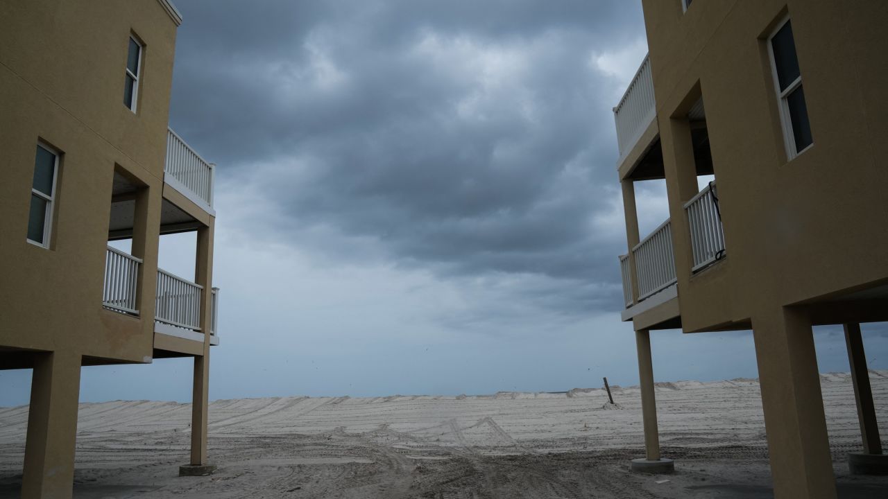 An apartment complex is seen before Hurricane Milton's expected landfall in St. Petersburg, Florida, on October 8.