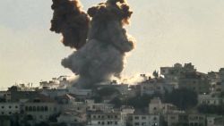 Smoke rises from the site of an Israeli air strike that targeted the southern Lebanese village of Khiam on October 9, 2024. Israel expanded operations in Lebanon nearly a year after Hezbollah began exchanging fire in support of its ally, Hamas, following the Palestinian group's deadly attack on Israel on October 7, 2023. (Photo by AFP) (Photo by -/AFP via Getty Images)