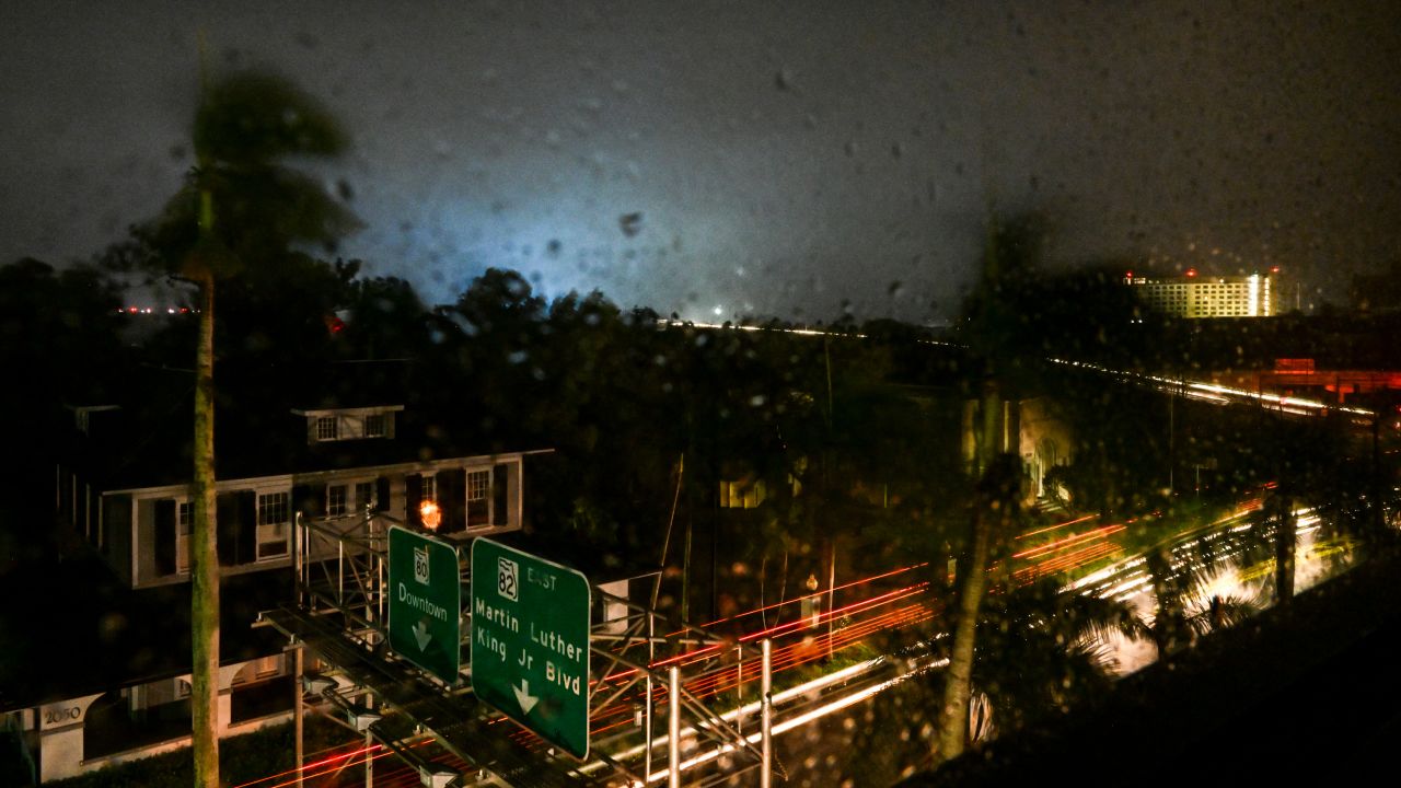 Hurricane Milton makes landfall in Fort Myers, Florida, on Wednesday.