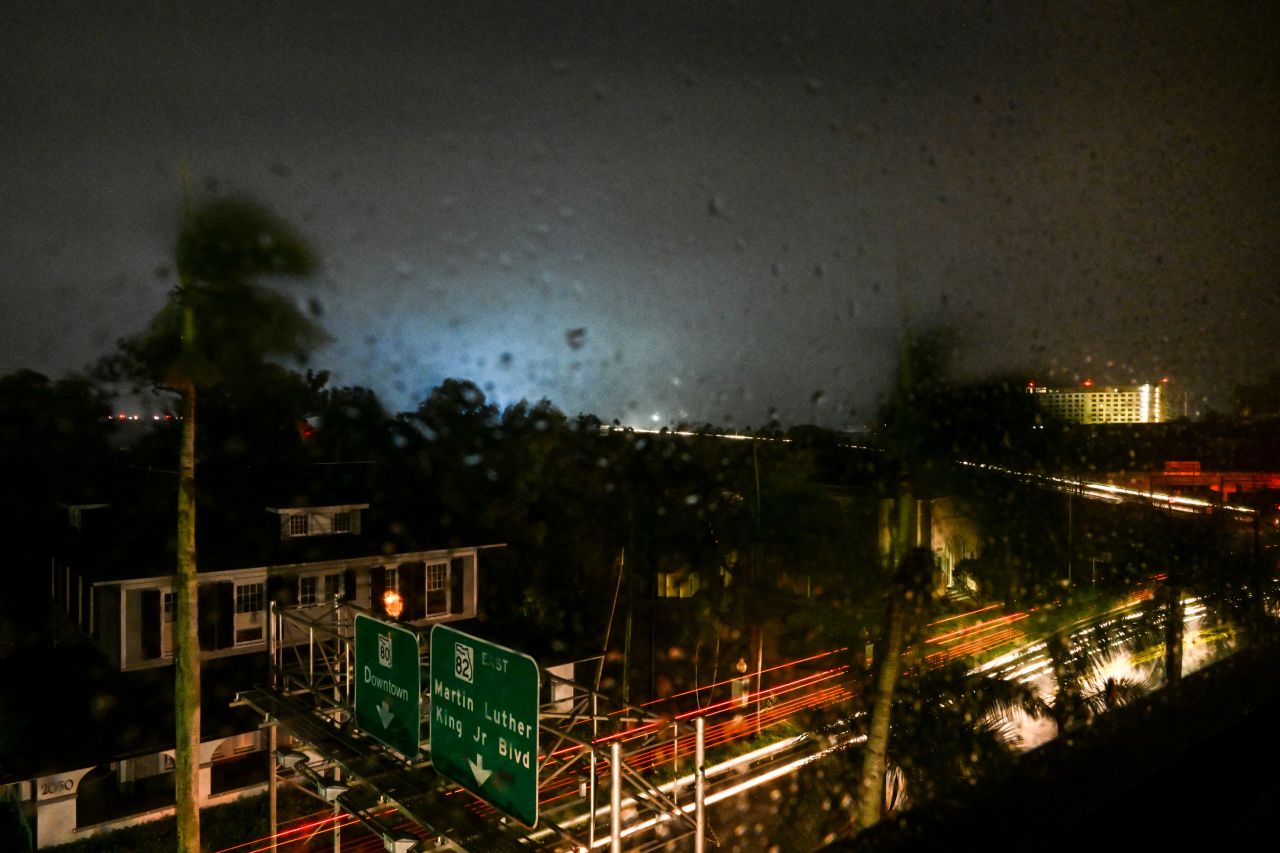 Hurricane Milton makes landfall in Fort Myers, Florida, on Wednesday.