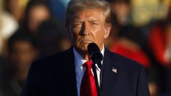 BUTLER, PENNSYLVANIA - OCTOBER 05: Republican presidential nominee, former President Donald Trump addresses a campaign rally at the Butler Farm Show grounds on October 05, 2024 in Butler, Pennsylvania. This is the first time that Trump has returned to Butler since he was injured during an attempted assassination on July 13.  (Photo by Kevin Dietsch/Getty Images)