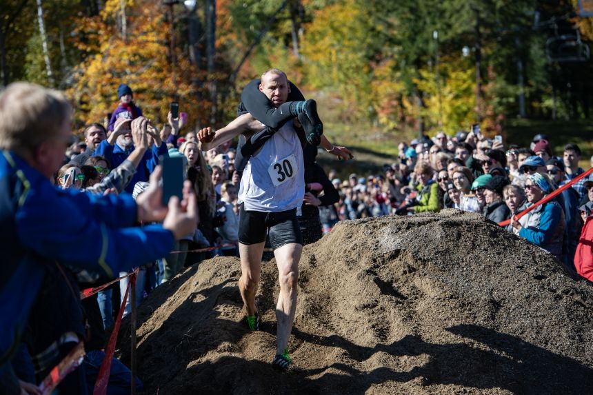 The North American Wife-Carrying Championship has been running since 1999.