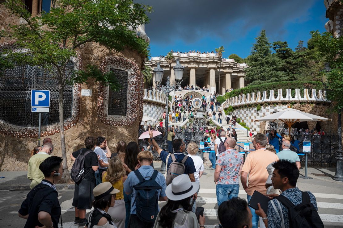 Barcelona's Park Guëll, designed by Antoni Gaudí, is among attractions that have become overwhelmed by tourists.