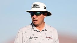 Joel Dahmen walks the 15th fairway during the first round of the Black Desert Championship 2024 at Black Desert Resort in St George, Utah.