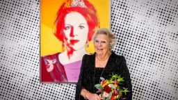 Princess Beatrix of The Netherlands opens the exhibition "Queens by Andy Warhol" at another museum in the Netherlands in October 2024.