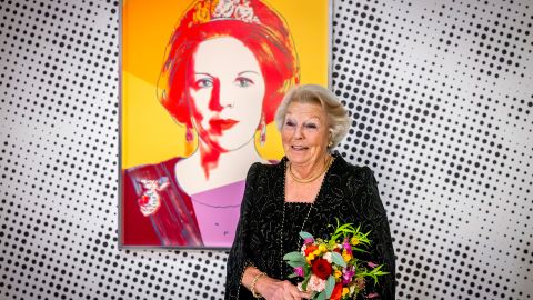 Princess Beatrix of The Netherlands opens the exhibition "Queens by Andy Warhol" at another museum in the Netherlands in October 2024.