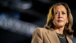 CHANDLER, ARIZONA - OCTOBER 10: Democratic presidential nominee, Vice President Kamala Harris pauses while speaking during a campaign rally at the Rawhide Event Center on October 10, 2024 in Chandler, Arizona. Vice President Harris continues campaigning against Republican presidential nominee, former U.S. President Donald Trump in battleground swing states ahead of the November 5 presidential election. Trump currently has a 2% lead ahead of Harris in the Arizona polls. (Photo by Brandon Bell/Getty Images)